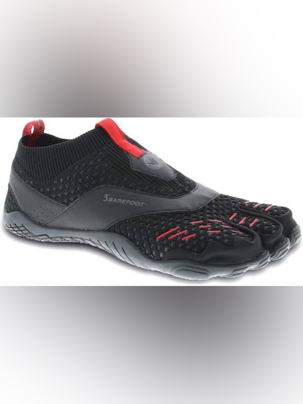 Body Glove 3T Barefoot Gauntlet Water Shoes Mens, Black/Red Hydro Knit